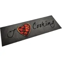 vidaXL Tapis de cuisine lavable texte Cooking 60x180 cm velours
