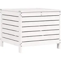 vidaXL Repose-pied de jardin blanc 62x63,5x53,5 cm bois de pin massif