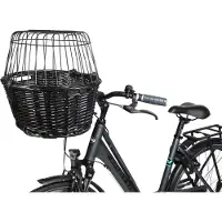 Animal Boulevard panier à vélo en osier pour guidon - noir