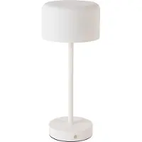 Reality Lampe de table LED - blanc mat - H 30 cm - plastique - intensité lumineuse variable