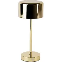TRIO Leuchten - Lampe de table moderne en laiton rechargeable - Poppie Touch-funktion Dimmer I Dimmbar I Wohnzimmer I Schlafzimmer - Stahl Rund - I (nicht austaustauschbare) LED