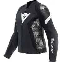 Dainese Avro 5 Veste en cuir (IT44) Noir/Blanc 38 femme