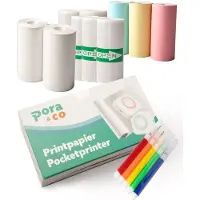 Pora&co Recharge pour imprimante photo : papier et autocollants