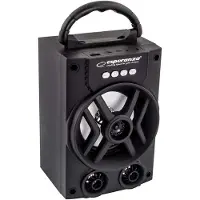 EStore Esperanza - Haut-parleur Bluetooth avec radio FM - Noir