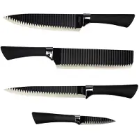 InnovaGoods Set de couteaux Black Shark Swiss-Q Namiutsu 4 pièces