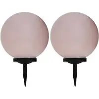 vidaXL Lampes solaires d'extérieur 2 pcs. Boule LED 40 cm RGB