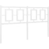 vidaXL Tête de lit métal blanc 135 cm