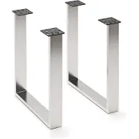 DELIFE Cadre de table acier inoxydable mince (set de 2)