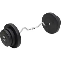 vidaXL Barre de curling avec poids 60 kg