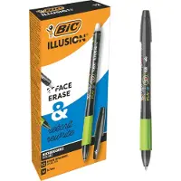 BIC Gel-ocity Illusion Abnehmbarer Stift Schwarz (12 Stück) (12x)