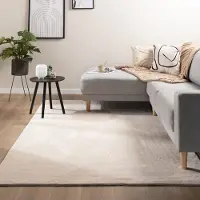NATURL. Tapis doux à poils courts - Cozy Crème | 80x140 cm | Rectangulaire | Pile courte