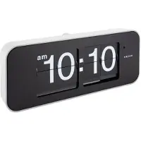 Karlsson Horloge murale Wide Flip - Blanc - 40.5x9x16.5cm - Horloge murale scandinave