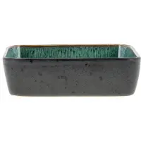 Bitz Plat et Saladier Bitz Gastro Rectangular Black Green 19 x 14 cm (2 Pièces)