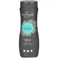 ATTITUDE Shampoing et Gel Douche 2-en-1 pour Hommes Super Feuilles ATTITUDE