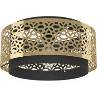 Eglo Plafonnier SANDBACH acier noir, laiton E27 1X40W H:22cm Ø42cm intensité lumineuse variable