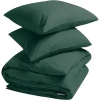 Yumeko - Parure de lit - Percale De Coton - 140x220 - Vert