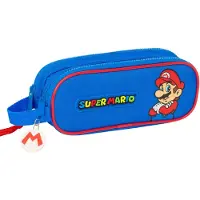 Safta Trousse Double Super Mario Play Bleu Homme Bleu Taille unique