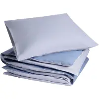 Yumeko - Parure de lit - Percale De Coton - 140x220 - Bleu