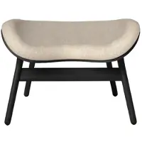 UMAGE A Conversation Pouf Ottoman Black Oak | White Sands