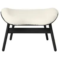 UMAGE A Conversation Piece Pouf Black Oak | Teddy White