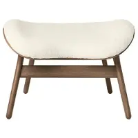UMAGE A Conversation Pouf Ottoman Dark Oak | Teddy White
