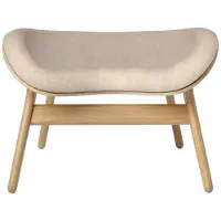 UMAGE A Conversation Pouf Ottoman Oak | White Sands