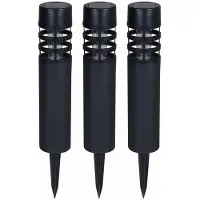 Luxform Lampe de Jardin Luxform Solar Montelimar Black 5 Lumen (Lot de 3)