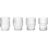 Ferm Living Ripple Petits Verres Set de 4 Clear
