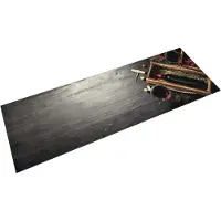 vidaXL Tapis de cuisine lavable bouteille de vin 60x180 cm velours