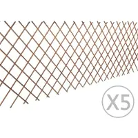 vidaXL Clôture en osier 5 pcs 180x90 cm