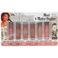 Thebalm Meet Matt(e) Hughes X Ms. Nude York kit de rouges à lèvres liquides effet mat