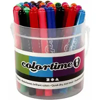 Colortime Seau avec 42 stylos Jumbo, 12 couleurs