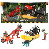 Toi-Toys - Set de figurines - World of Dinosaurs (bateau, dinos, moto, figurines)