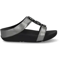 FitFlop pour femme. HJ2-B06 Sandales argentées à perles Halo (38), 3 à 5 cm, Aucun, Casuel