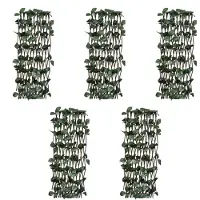 vidaXL Garden Slat Work 5 St. mit künstlichen Blättern 180x30 cm Meadow