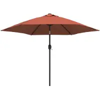 vidaXL Parasol avec mât métallique 300 cm Terracota