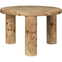 Ferm Living Post Table Basse Small | Poplar Burl Veneer