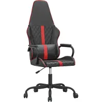 vidaXL Chaise de jeu noir et rouge similicuir