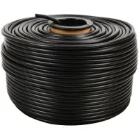 Pro Câble réseau extérieur CAT 6, S/FTP (PiMF), noir, 100 m - Conducteur en aluminium recouvert de cuivre (CCA), AWG 23/1 (massif), gaine en polyéthylène (PE)