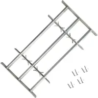 vidaXL Grille réglable de sécurité de fenêtres et 3 barres 700-1050 mm