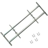 vidaXL Grille réglable de sécurité de fenêtres et 2 barres 1000-1500mm