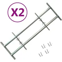 vidaXL Grille de fenêtre Réglable pour fenêtres 2 pcs. 1000-1500 mm