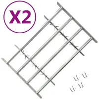 vidaXL Grille de fenêtre Réglable pour fenêtres 2 pcs. 1000-1500 mm