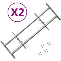 vidaXL Grille de fenêtre Réglable pour fenêtres 2 pcs. 700-1050 mm