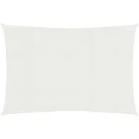 vidaXL Voile d'ombrage 160 g/m² Blanc 2x4,5 m HDPE