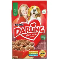 Purina Darling Croquettes pour chiens adultes avec un délicieux mélange de buf et de poulet 10 Kg