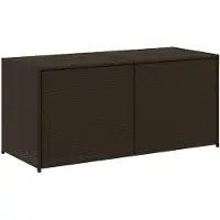 DKD Home Decor Coffre de jardin Marron 283L Poly Rattan