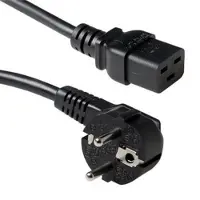 ACT Powercord connecteur de courant CEE7/7 mâle (angle)