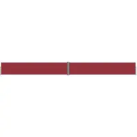 vidaXL Marquise latérale extensible rouge 117x1200 cm