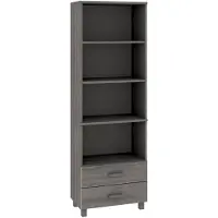 vidaXL Highboard HAMAR gris clair 60x35x180 cm Pin massif